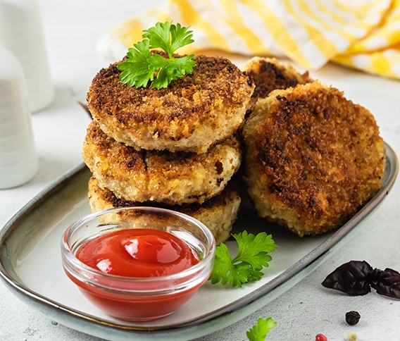 Oats & Chicken Cutlets